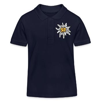 Edelweiss - Kinder Organic Poloshirt Mini Sprinter von Stanley/Stella - Navy - Vorne
