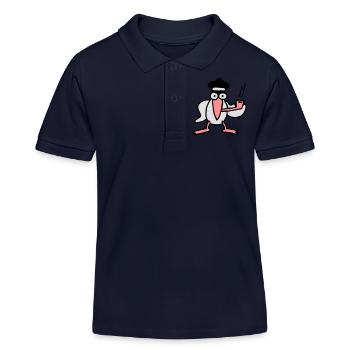 kapitan_mowe - Kinder Organic Poloshirt Mini Sprinter von Stanley/Stella - Navy - Vorne