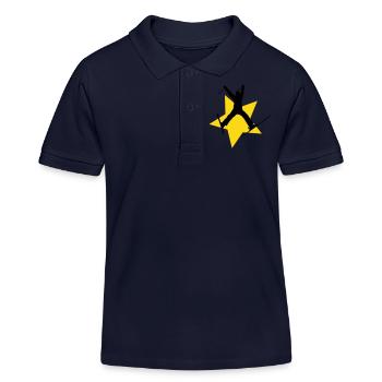 ski jump star - Kinder Organic Poloshirt Mini Sprinter von Stanley/Stella - Navy - Vorne