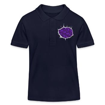 katze christmas vegetarier winter penguin süß - Kinder Organic Poloshirt Mini Sprinter von Stanley/Stella - Navy - Vorne