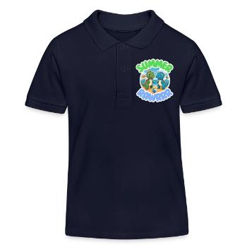 ÉTÉ RAWRRR - Polo enfant bio Stanley/Stella - bleu marine - Devant