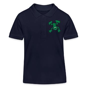 Frosch - Kinder Organic Poloshirt Mini Sprinter von Stanley/Stella - Navy - Vorne