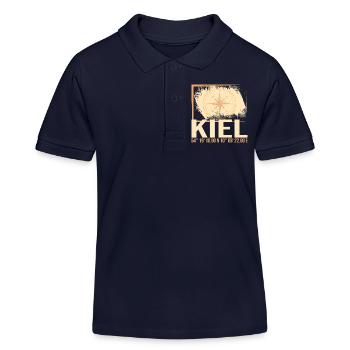 Kiel Koordinaten - Kinder Organic Poloshirt Mini Sprinter von Stanley/Stella - Navy - Vorne
