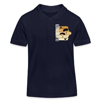 Fallschirmspringen - Kinder Organic Poloshirt Mini Sprinter von Stanley/Stella - Navy - Vorne