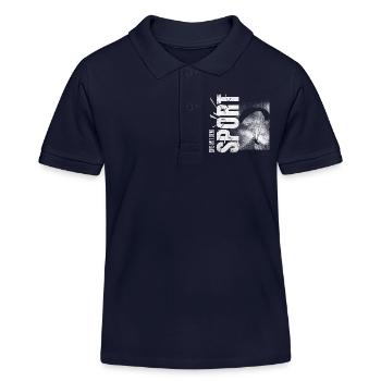 Eins mit dem Sport - Fallschirmspringen - Kinder Organic Poloshirt Mini Sprinter von Stanley/Stella - Navy - Vorne