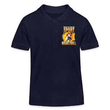 Mehr als nur ein Sport - Basketball - Kinder Organic Poloshirt Mini Sprinter von Stanley/Stella - Navy - Vorne
