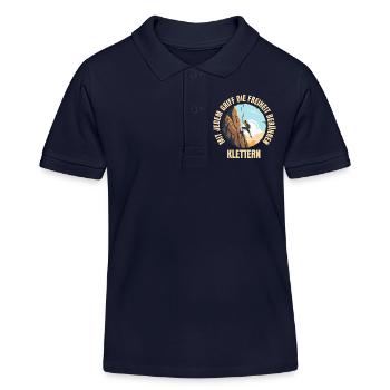 Mit jedem Griff die Freiheit berühren - Kinder Organic Poloshirt Mini Sprinter von Stanley/Stella - Navy - Vorne
