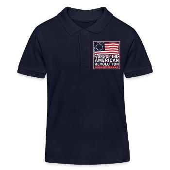 Sons of the American Revolution - Kids Organic Polo Shirt by Stanley/Stella - navy - Front