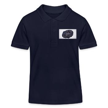 Mondphasen-Sternbild Mosaik - Kinder Organic Poloshirt Mini Sprinter von Stanley/Stella - Navy - Vorne