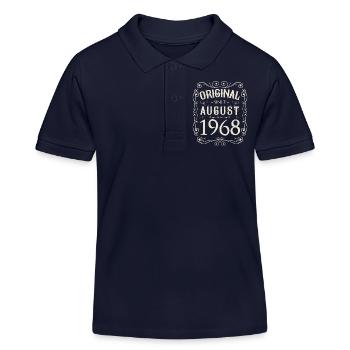 Vintage - Original since August 1968 Geburtstag - Kinder Organic Poloshirt Mini Sprinter von Stanley/Stella - Navy - Vorne