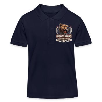Hurling, Équipe des Grizzlys, Logo Grizzlybären - Polo enfant bio Stanley/Stella - bleu marine - Devant