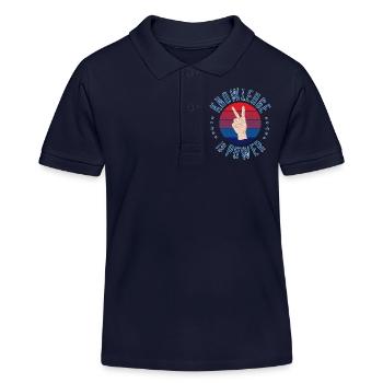 Knowledge is power - Kids Organic Polo Shirt by Stanley/Stella - navy - Front