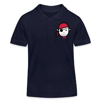 Pirate - Polo enfant bio Stanley/Stella - bleu marine - Devant