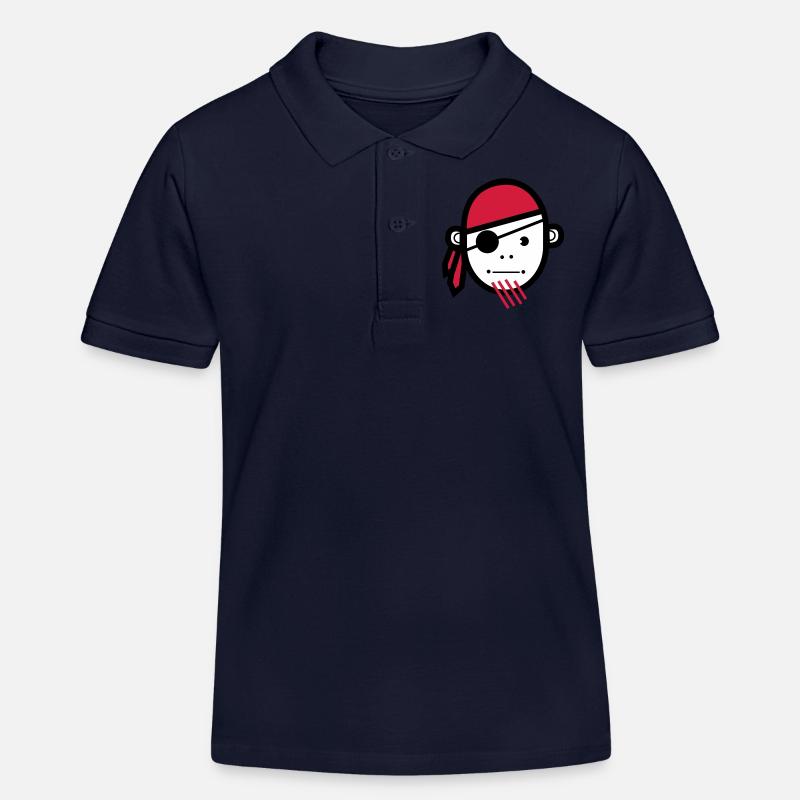 Pirate - Polo enfant bio Stanley/Stella - bleu marine