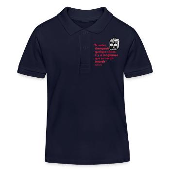 Citation - Polo enfant bio Stanley/Stella - bleu marine - Devant