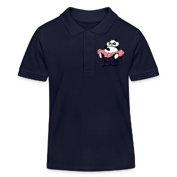 Too fat for Ballet - Kids Organic Polo Shirt by Stanley/Stella - navy - Front
