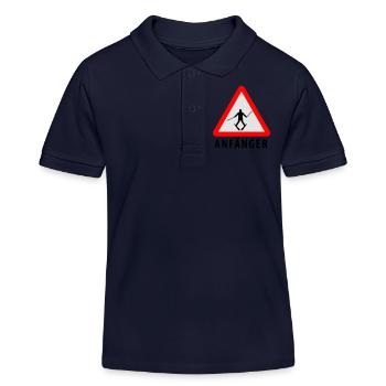 Ski Anfänger - Kinder Organic Poloshirt Mini Sprinter von Stanley/Stella - Navy - Vorne