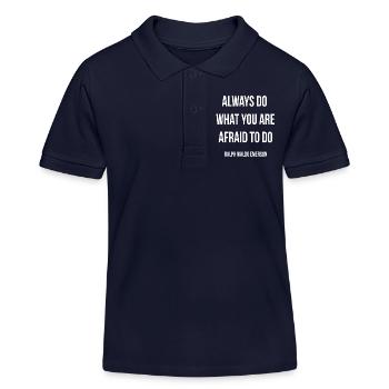 Ose faire une citation d’Emerson Tee - Polo enfant bio Stanley/Stella - bleu marine - Devant