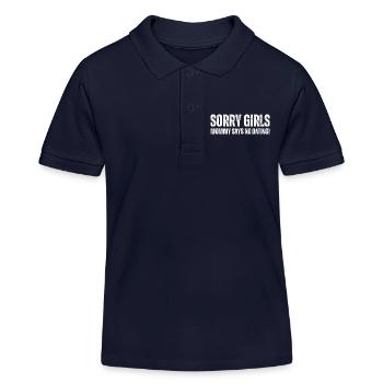 Tut Mir Leid Mädchen Mutti Sagt Kein Dating - Kinder Organic Poloshirt Mini Sprinter von Stanley/Stella - Navy - Vorne