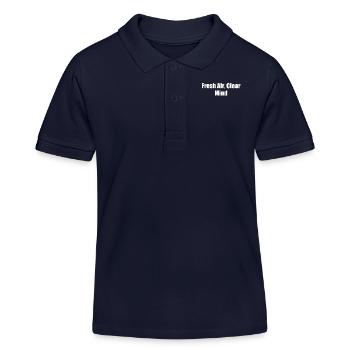 Randonnée - De l’air frais, l’ clair - Polo enfant bio Stanley/Stella - bleu marine - Devant
