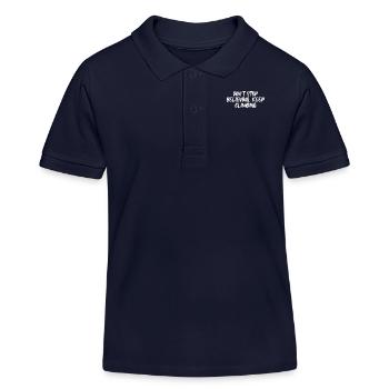 Randonnée - N’arrêtez pas d’y croire, continuez à grimper - Polo enfant bio Stanley/Stella - bleu marine - Devant