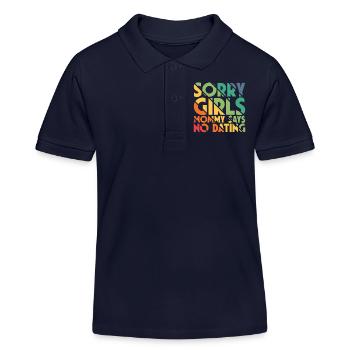 Sorry Girl Mom dit qu’il n’y a pas de rendez-vous - Polo enfant bio Stanley/Stella - bleu marine - Devant