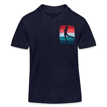 Figure Skating Figure Skating Skating - Kids Organic Polo Shirt by Stanley/Stella - navy - Front