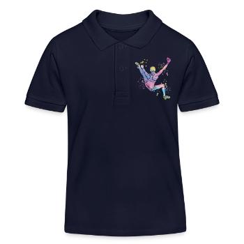 Bloc Colorsplash Bloc de bloc - Polo enfant bio Stanley/Stella - bleu marine - Devant