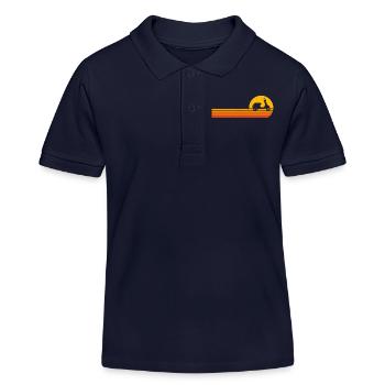 Motorroller Sunrise rollerfahren scooter moped - Kinder Organic Poloshirt Mini Sprinter von Stanley/Stella - Navy - Vorne