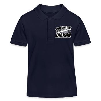 Superheld, clever getarnt als Diakon - Kinder Organic Poloshirt Mini Sprinter von Stanley/Stella - Navy - Vorne