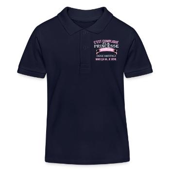 Danse orientale - Polo enfant bio Stanley/Stella - bleu marine - Devant