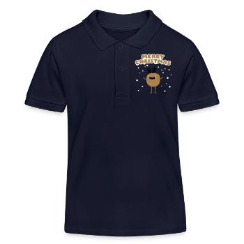 Funny Christmas Reindeer - Polo enfant bio Stanley/Stella - bleu marine - Devant