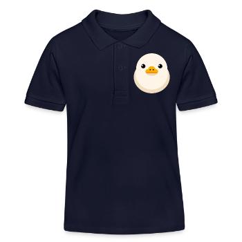poussin lumineux minimal clipart - Polo enfant bio Stanley/Stella - bleu marine - Devant
