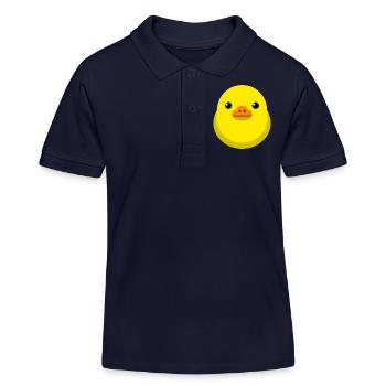 Küken Gelb Minimal Clipart - Kinder Organic Poloshirt Mini Sprinter von Stanley/Stella - Navy - Vorne