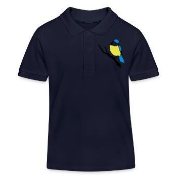 Oiseau - Bird - Vogel - Polo enfant bio Stanley/Stella - bleu marine - Devant
