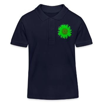 Sonnenblume - Kinder Organic Poloshirt Mini Sprinter von Stanley/Stella - Navy - Vorne