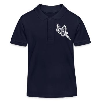 Mountainbike - Downhill - Kinder Organic Poloshirt Mini Sprinter von Stanley/Stella - Navy - Vorne