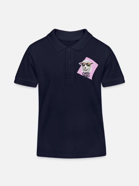 Chill Bro Schaf mit Sonnenbrille - Kinder Organic Poloshirt Mini Sprinter von Stanley/Stella - Navy