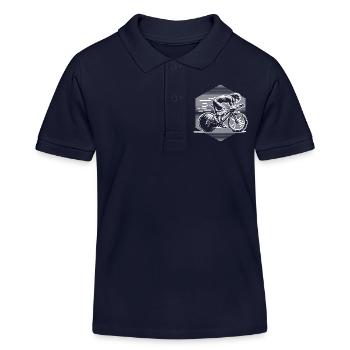 Idée simple de vélo de route pour un vélo de route - Polo enfant bio Stanley/Stella - bleu marine - Devant