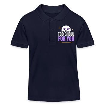 Too Ghoul for You Funny Halloween Ghost Sunglasses - Kinder Organic Poloshirt Mini Sprinter von Stanley/Stella - Navy - Vorne
