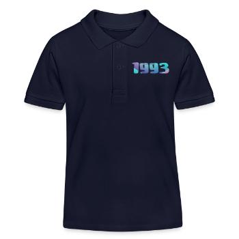 Geburtstagsgeschenk 1993 Jahrgang 1993 Retro 1993 - Kinder Organic Poloshirt Mini Sprinter von Stanley/Stella - Navy - Vorne
