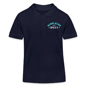 Einschulung Erstklässler Schulkind 2025 - Kinder Organic Poloshirt Mini Sprinter von Stanley/Stella - Navy - Vorne