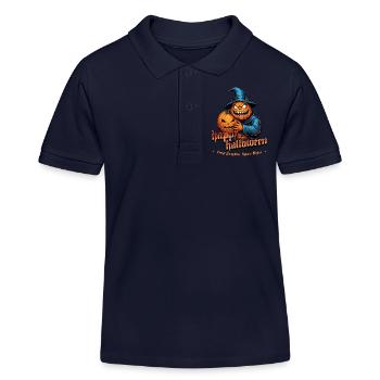 Halloween Kürbis Hexenhut Mitternacht - Kinder Organic Poloshirt Mini Sprinter von Stanley/Stella - Navy - Vorne