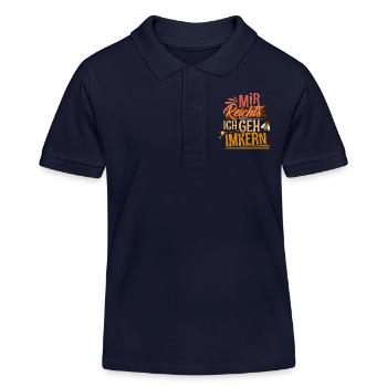 Imker Bienen - Kinder Organic Poloshirt Mini Sprinter von Stanley/Stella - Navy - Vorne