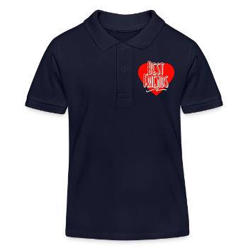 Meilleurs ami - Polo enfant bio Stanley/Stella - bleu marine - Devant