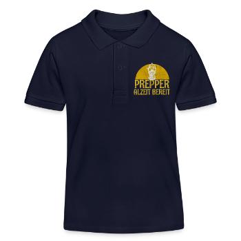 Prepper - Kinder Organic Poloshirt Mini Sprinter von Stanley/Stella - Navy - Vorne
