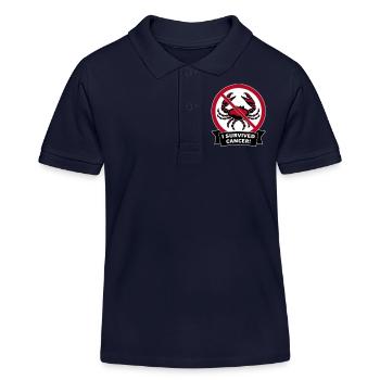 I survived cancer! (3C) - Kinder Organic Poloshirt Mini Sprinter von Stanley/Stella - Navy - Vorne