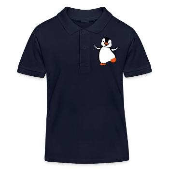 manchot - Polo enfant bio Stanley/Stella - bleu marine - Devant