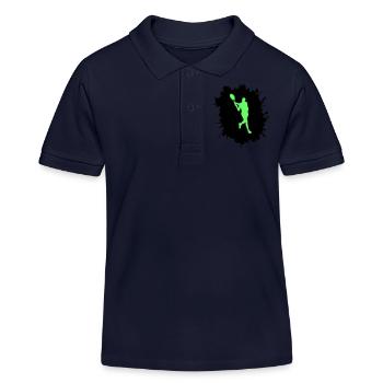 tennis klecks - Kinder Organic Poloshirt Mini Sprinter von Stanley/Stella - Navy - Vorne