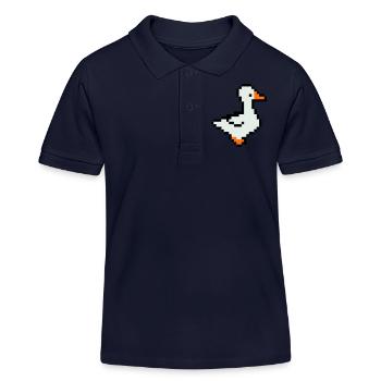 pixel ente - Kinder Organic Poloshirt Mini Sprinter von Stanley/Stella - Navy - Vorne